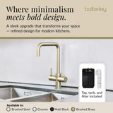 3 in 1 Boiling Water Tap Kit - Instant Hot Water Tap with Dual Lever Handles,Tank and Filter in a range of finishes