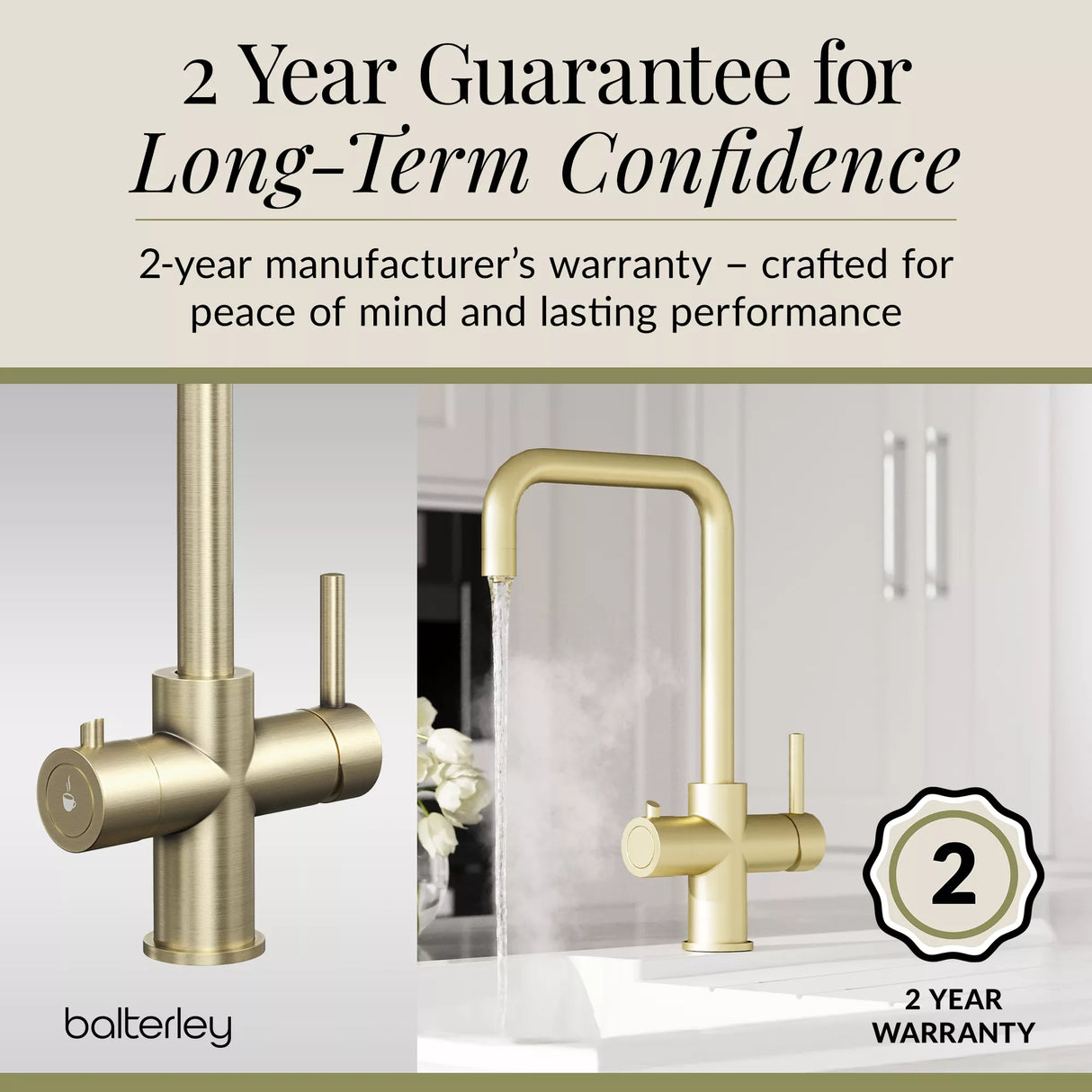 3 in 1 Boiling Water Tap Kit - Instant Hot Water Tap with Dual Lever Handles,Tank and Filter in a range of finishes