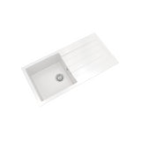 101cm Composite Inset Kitchen Sink with Overflow & Drainer - Available in Multiple Colours