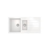 101cm Composite Inset Kitchen Sink with Overflow & Drainer - Available in Multiple Colours