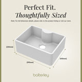 Single Bowl Fireclay Ceramic Butler Kitchen Sink with Tap Ledge