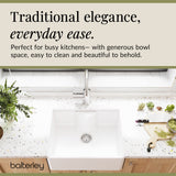 Single Bowl Fireclay Ceramic Butler Kitchen Sink with Tap Ledge