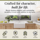 Single Bowl Fireclay Ceramic Butler Kitchen Sink with Tap Ledge