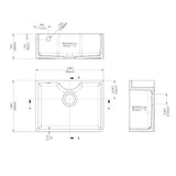 Single Bowl Fireclay Ceramic Butler Kitchen Sink Bundle with Classic Tap & Waste