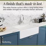 Single Bowl Fireclay Ceramic Butler Kitchen Sink Bundle with Mono Sink Mixer Tap & Waste