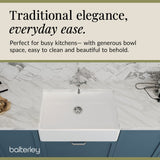 Single Bowl Fireclay Ceramic Butler Kitchen Sink Bundle with French Classic Tap & Waste