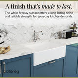 Single Bowl Fireclay Ceramic Butler Kitchen Sink Bundle with French Classic Tap & Waste