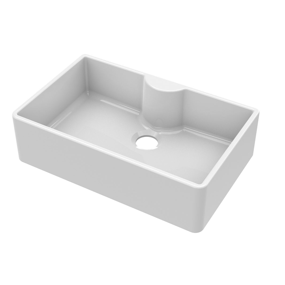 Single Bowl Fireclay Ceramic Butler Kitchen Sink with Tap Ledge