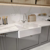 Single Bowl Fireclay Ceramic Butler Kitchen Sink - Variety of Sizes and Features Available