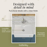 Single Bowl Fireclay Ceramic Butler Kitchen Sink with Tap Ledge & Strainer Waste