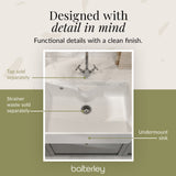 Single Bowl Fireclay Ceramic Butler Kitchen Sink - Variety of Sizes and Features Available