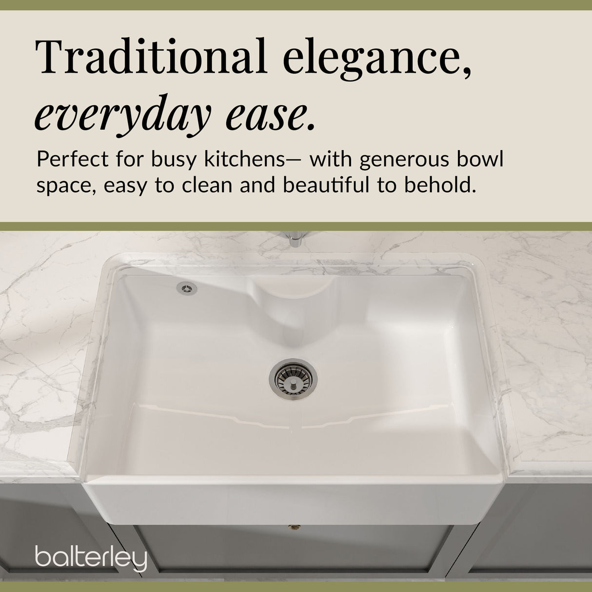 Single Bowl Fireclay Ceramic Butler Kitchen Sink - Variety of Sizes and Features Available