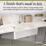 Single Bowl Fireclay Ceramic Butler Kitchen Sink - Variety of Sizes and Features Available