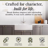 Single Bowl Fireclay Ceramic Butler Kitchen Sink Bundle with Tap Ledge, Tap & Waste