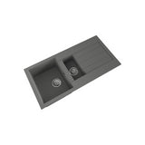 101cm Composite Inset Kitchen Sink with Overflow & Drainer - Available in Multiple Colours