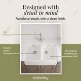 Double Bowl Butler Sink with Overflow - Choice of Tap and Waste - 795mm