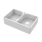 Fireclay Ceramic Double Bowl Full Weir Butler Kitchen Sink