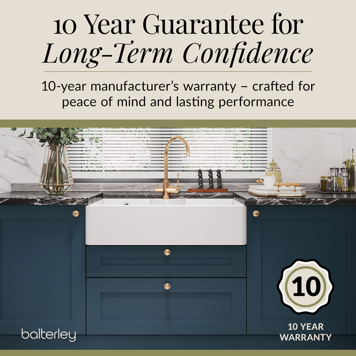 Double Bowl Fireclay Ceramic Stepped Weir Butler Sink with Tap Ledge & Overflow