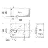 Single Bowl Fireclay Ceramic Belfast Kitchen Sink & Basket Strainer Waste