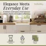 Single Bowl Fireclay Ceramic Belfast Kitchen Sink Bundle French Classic Tap & Waste