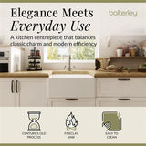 Single Bowl Fireclay Ceramic Belfast Kitchen Sink Bundle French Classic Tap & Waste