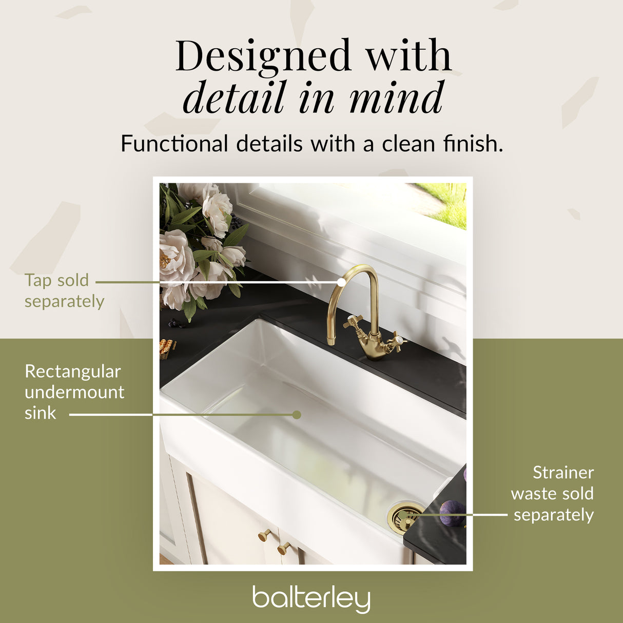 Single Bowl Belfast Kitchen Sink - Multiple Sizes Available