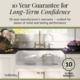 Fireclay Kitchen Bundle - Single Bowl Belfast Sink, Strainer Waste & Bridge Lever Mixer Tap, 895mm - Brushed Brass