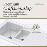 101cm Inset Counter Top Fireclay Ceramic Kitchen Sink - Multiple Options Available