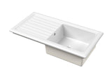 101cm Inset Counter Top Fireclay Ceramic Kitchen Sink - Multiple Options Available