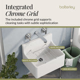 Single Bowl  Fireclay Ceramic Cleaner Sink w.Grid - Multiple Sizes and Accessories