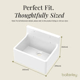 Single Bowl  Fireclay Ceramic Cleaner Sink w.Grid - Multiple Sizes and Accessories