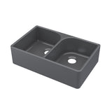 Double Bowl Fireclay Ceramic Butler Kitchen Sink with Full Weir - Choice of Colour