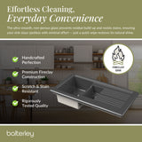 101cm Inset Counter Top Fireclay Ceramic Kitchen Sink - Multiple Options Available