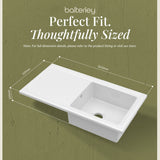 101cm Inset Counter Top Fireclay Ceramic Kitchen Sink - Multiple Options Available