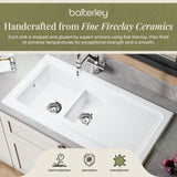 101cm Inset Counter Top Fireclay Ceramic Kitchen Sink - Multiple Options Available