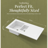 101cm Inset Counter Top Fireclay Ceramic Kitchen Sink - Multiple Options Available