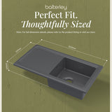 101cm Inset Counter Top Fireclay Ceramic Kitchen Sink - Multiple Options Available