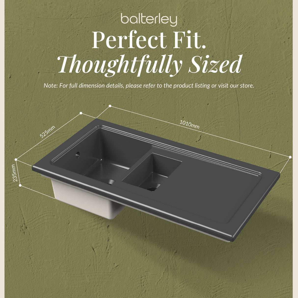 101cm Inset Counter Top Fireclay Ceramic Kitchen Sink - Multiple Options Available
