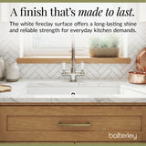 Single Bowl Fireclay Ceramic Undermount Kitchen Sink with Overflow and Central Waste Position - 711mm