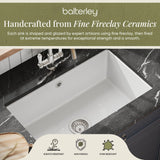 Single Bowl Fireclay Ceramic Rectangular Undermount Kitchen Sink with Overflow - 763mm