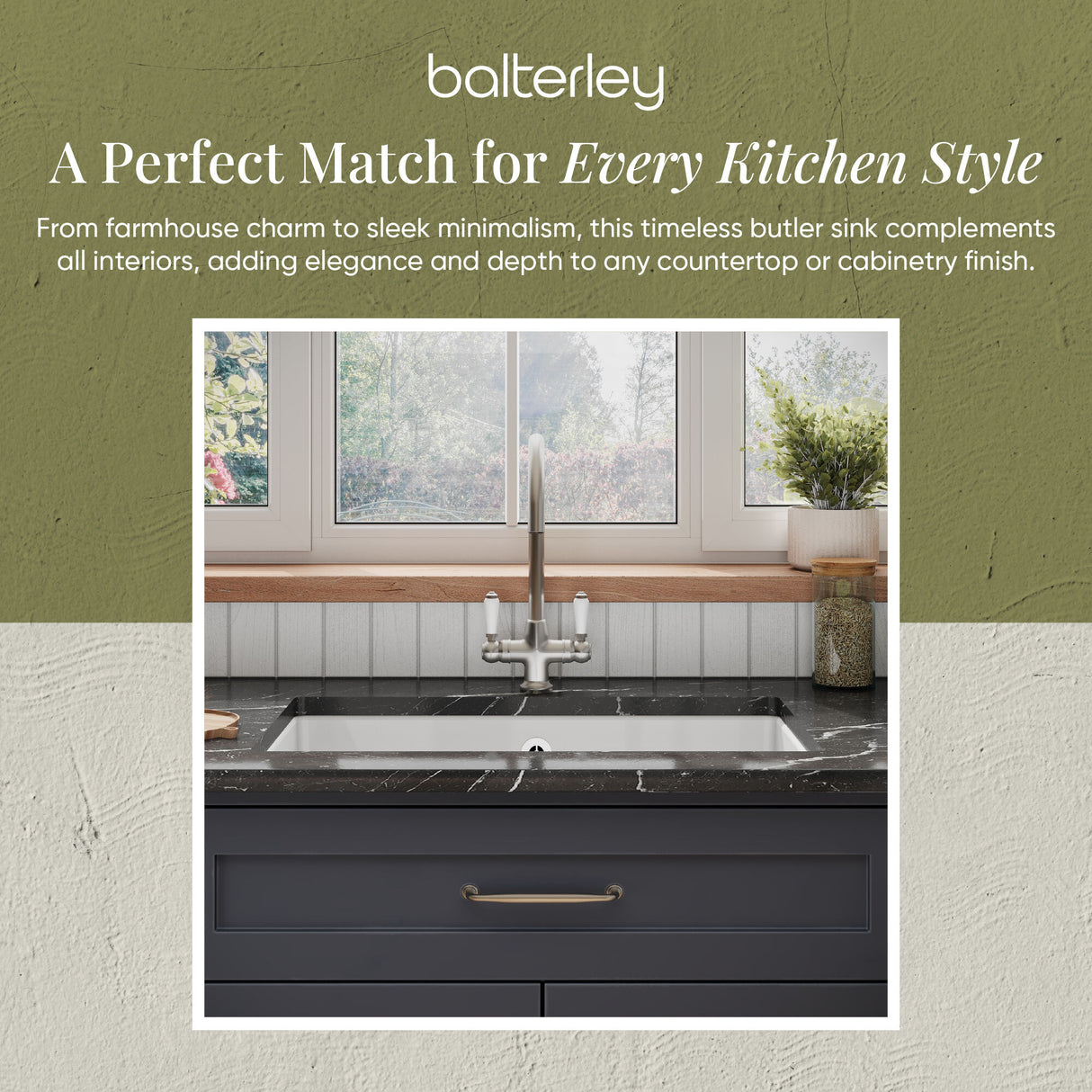 Single Bowl Fireclay Ceramic Rectangular Undermount Kitchen Sink with Overflow - 763mm