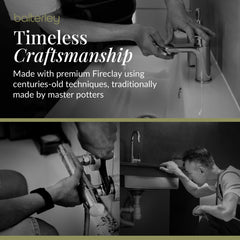 Single Bowl Fireclay Ceramic Rectangular Undermount Kitchen Sink with Overflow - 763mm