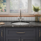 Fireclay Single Bowl Round Undermount Kitchen Sink, Central Waste & Overflow - Multiple Colours Available