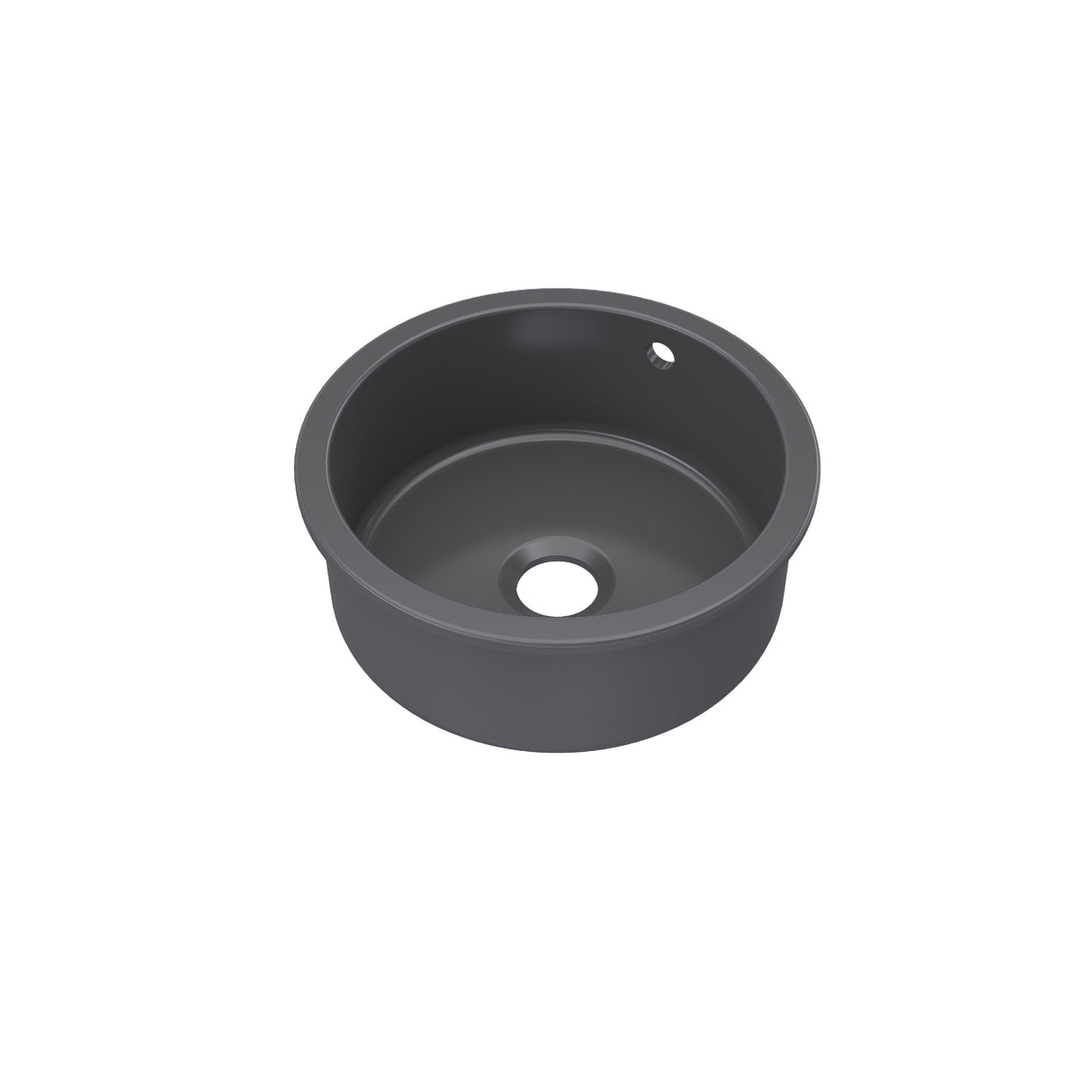 Fireclay Single Bowl Round Undermount Kitchen Sink, Central Waste & Overflow - Multiple Colours Available