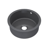 Fireclay Single Bowl Round Undermount Kitchen Sink, Central Waste & Overflow - Multiple Colours Available