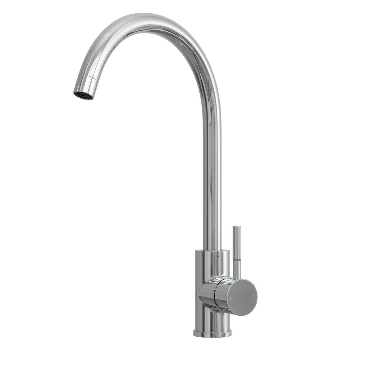 Modern Round Kitchen Sink Mixer Tap Single Lever, Top-Fix Installation – 355 x 90 x 245 mm, Choice of Colour