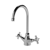 Mono Two Crosshead Handle Sink Mixer Tap - Chrome