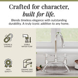Traditional Bridge Mixer Kitchen Tap - With Multiple Finishes and Handle Options Available