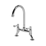 Traditional Bridge Mixer Kitchen Tap with Lever Handles - Multiple Colours