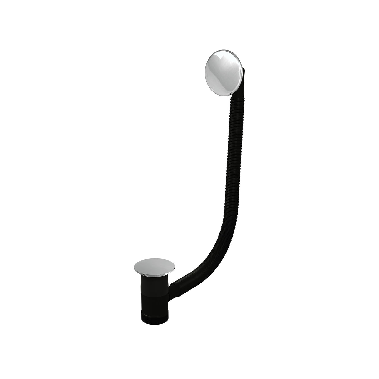 Modern Round Bathroom Click-Clack Bath Waste, Top Fix Installation – 98 x 70 x 550 mm, Choice of Colour